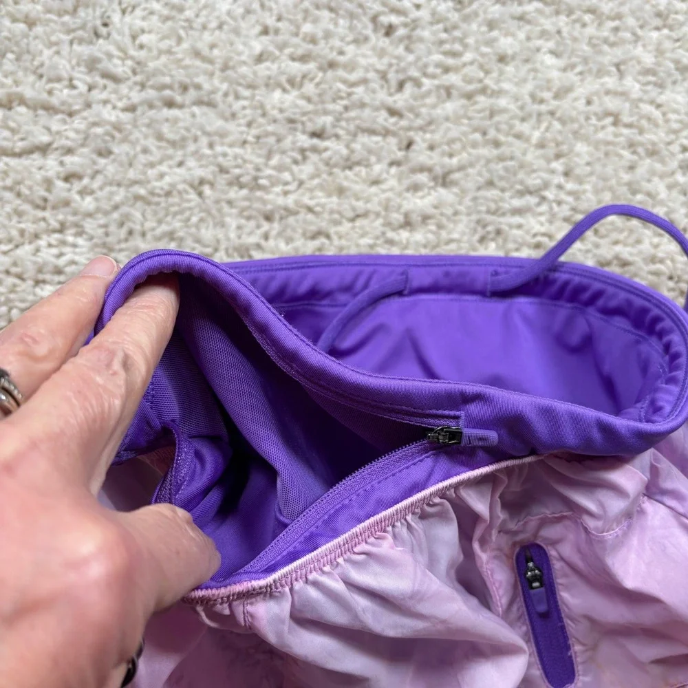 Nike Trail Running Shorts Womens Small Purple Pink Tie Dye Marble Athletic 3in - Picture 10 of 13